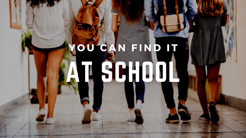 You can find it at school