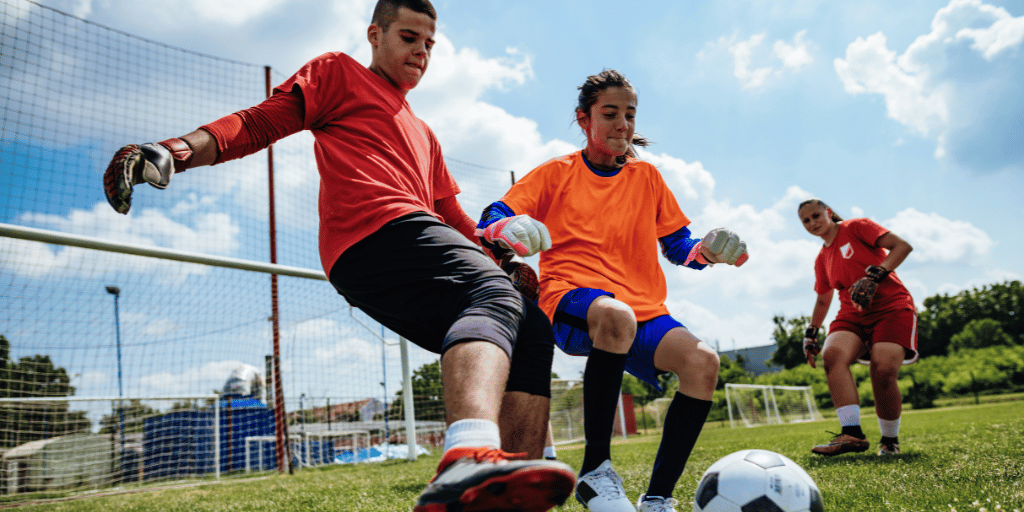 kids playing soccer
